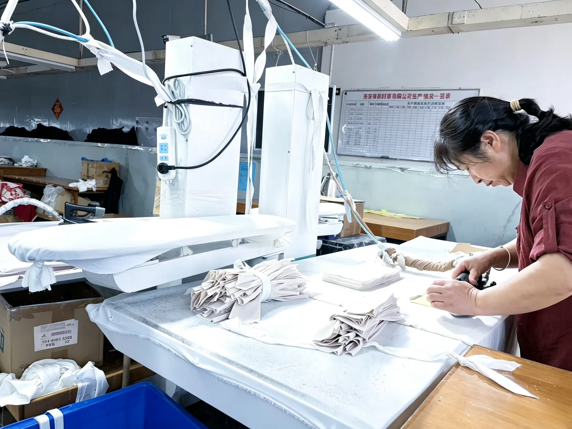 Industrial garment pressing line